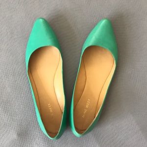 Turquoise Nine West pointed toe flats